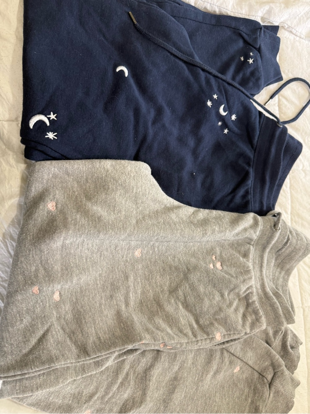 Honeydew Intimates Navy & Gray Star and Heart Jogger Pants bundle 2 pants